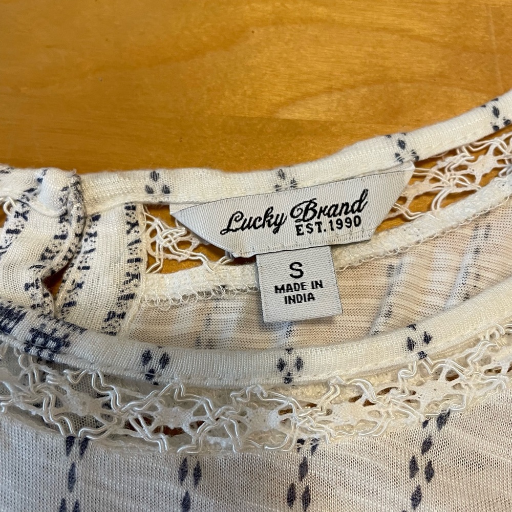 Lucky Brand Cold Shoulder Top - Size S - Picture 2 of 8